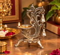 Mayur Naad Heritage Jyot | Peacock Diya with Hanging Bells