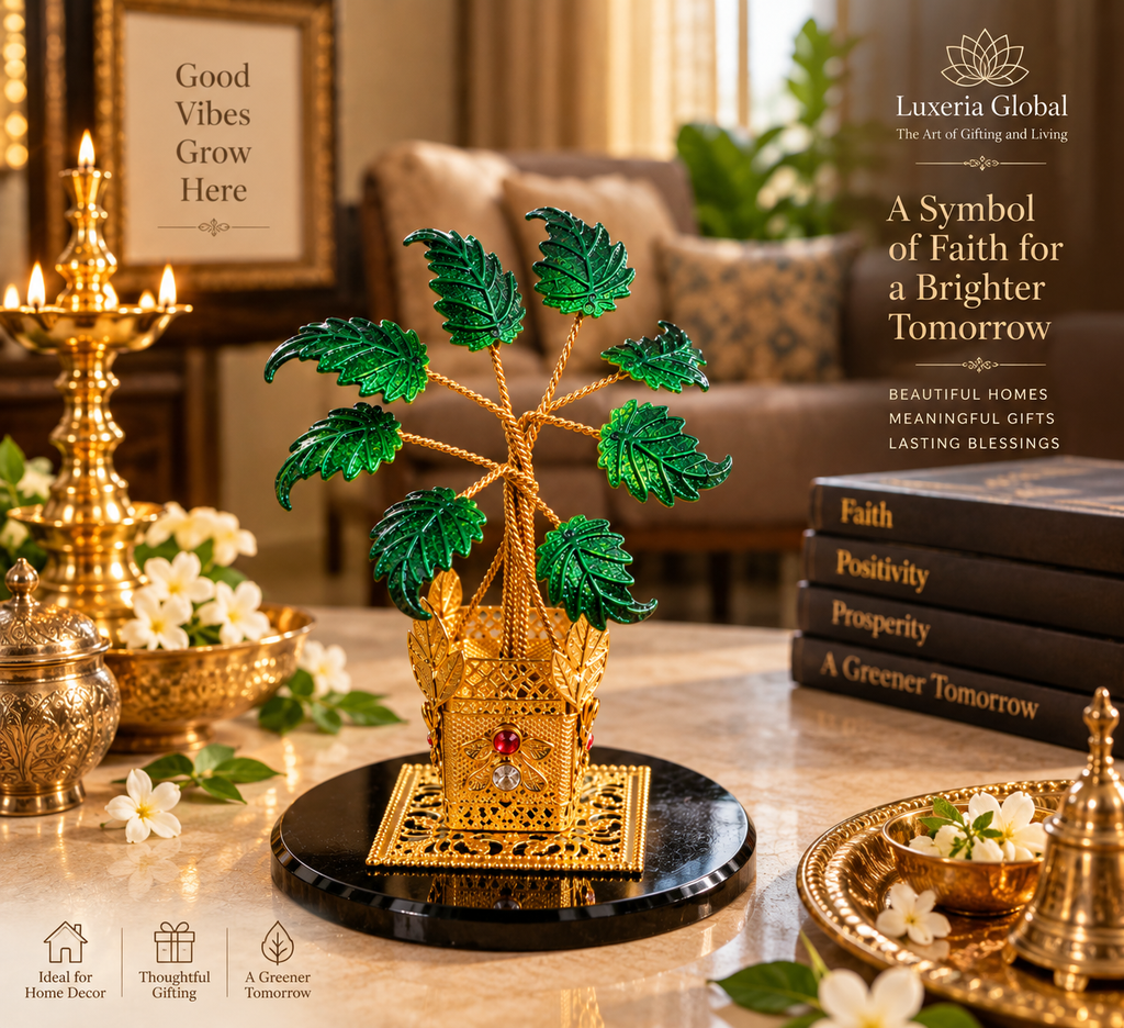 Divine Tulsi Ji in golden colour — full product view
