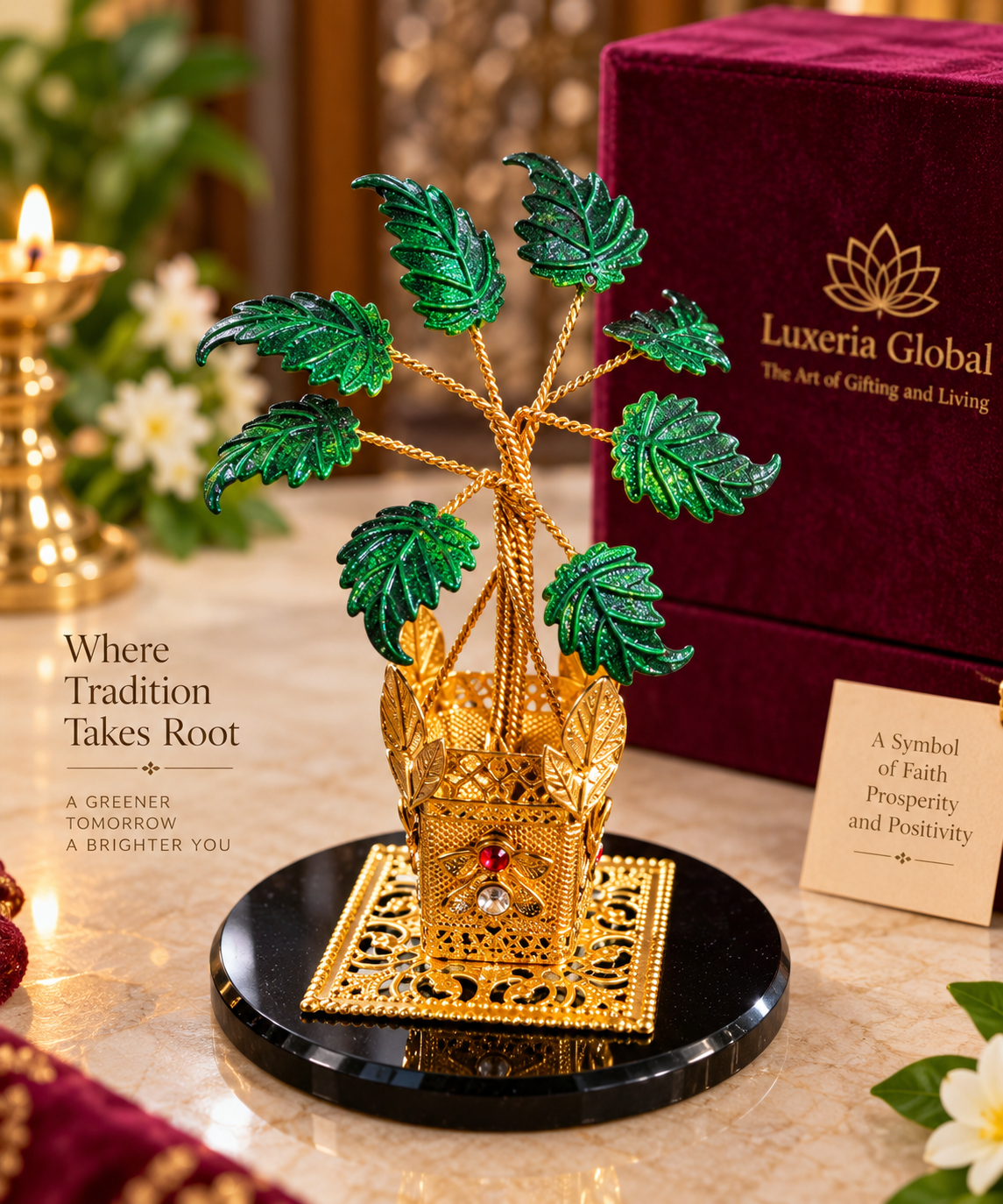 Divine Tulsi Ji with complimentary velvet gift box