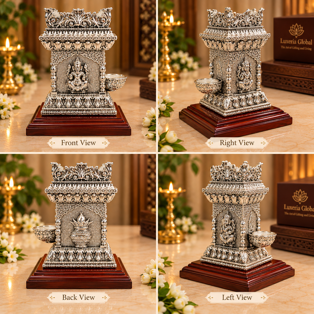 Divine Tulsi Ji planter shown from four angles