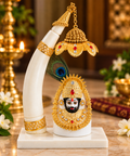 Divine Khatu Shyam Ji marble polyresin idol — front view