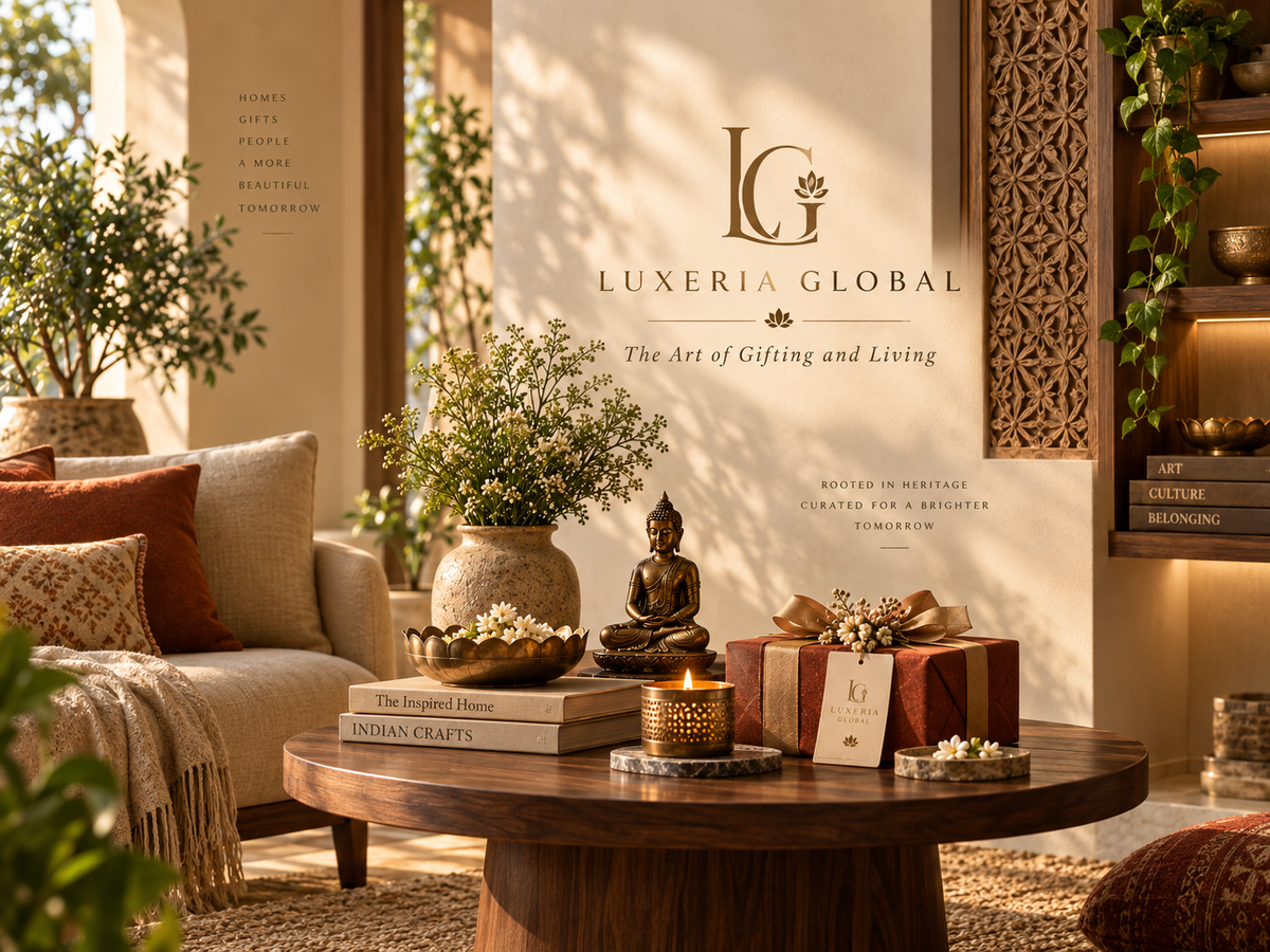 Luxeria Global — The Art of Gifting and Living, with curated home décor and gifts.