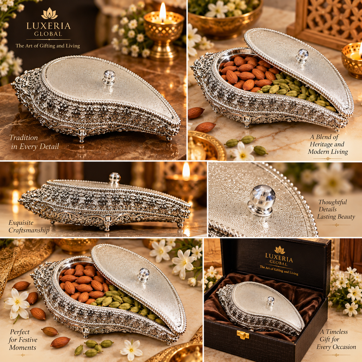 Shankh tray design details and premium gift presentation